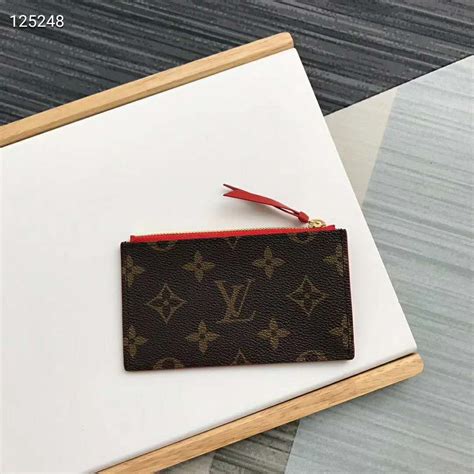 lv card holder with zipper.